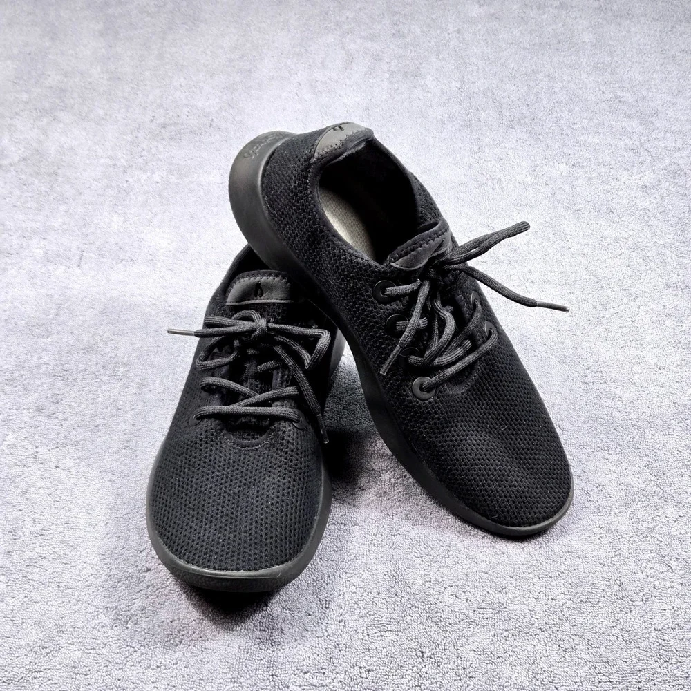 Allbirds Tree Runners Mens‎ Size 11 Black Good Sustainable Mesh Sneakers - Picture 2 of 13